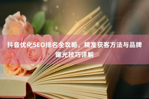 抖音优化SEO排名全攻略，精准获客方法与品牌曝光技巧详解