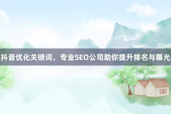抖音优化关键词，专业SEO公司助你提升排名与曝光