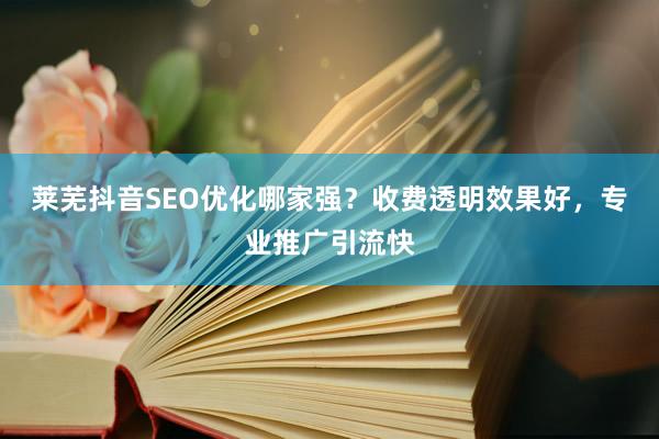 莱芜抖音SEO优化哪家强？收费透明效果好，专业推广引流快