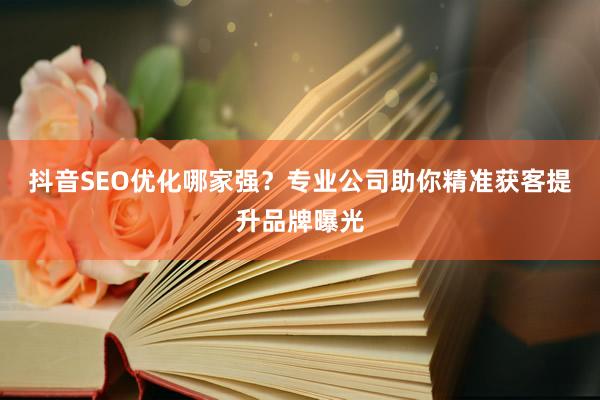 抖音SEO优化哪家强？专业公司助你精准获客提升品牌曝光